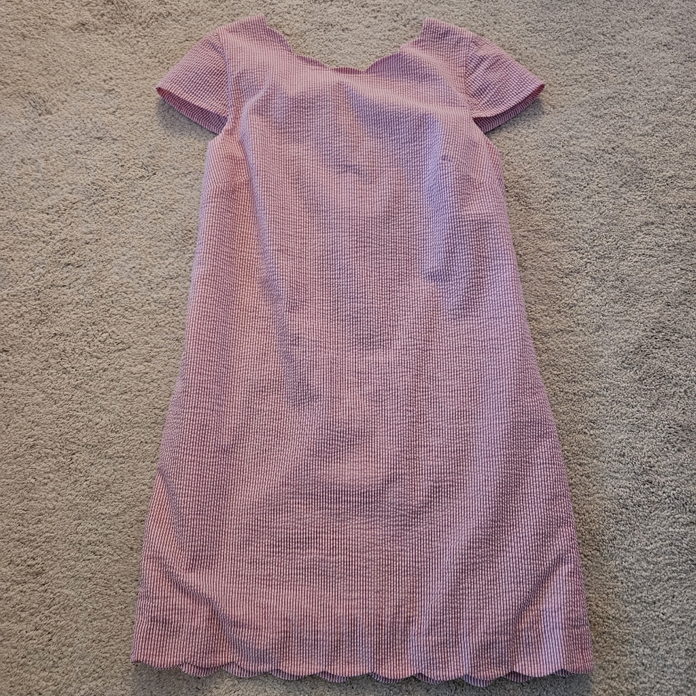 Pink Seersucker Womans Dress...Just Madras,L